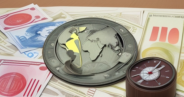 日本央行利率決議:全球經濟的指南針,插畫風格。