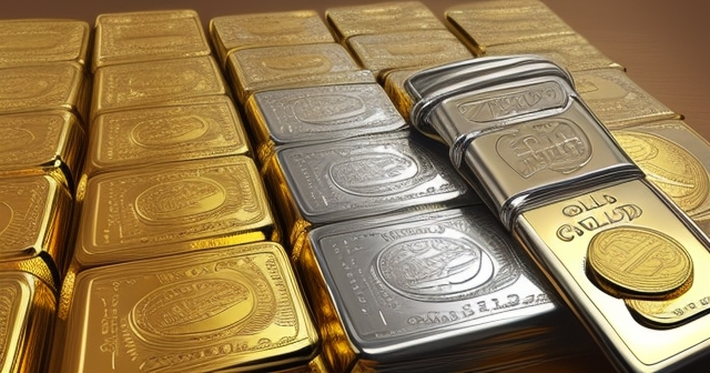 金條和金幣插圖