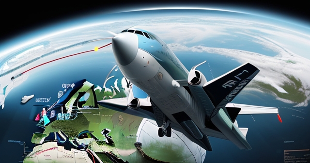 地緣政治對飛行市場影響的圖像,描繪各國的影響力