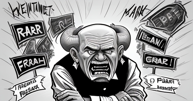 驚慌的卡通投資者