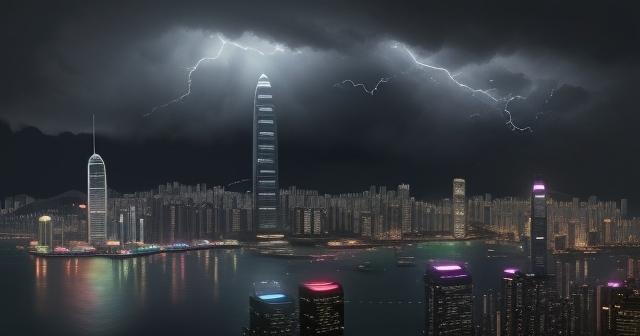 香港天際線卡通