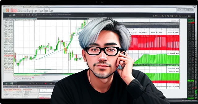 一位外匯交易員正在分析圖表