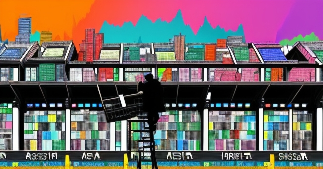 一名人士正在分析股市