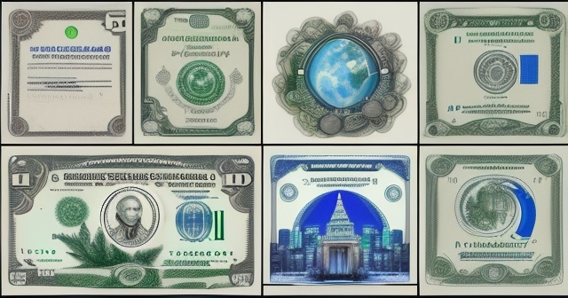 外幣鈔票的展示