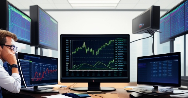 一位男子正在街頭交易股票