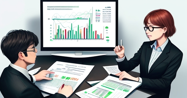 一位年輕投資者正在現代辦公室審查債券