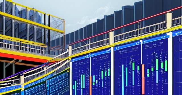 顏色豐富的投資圖表