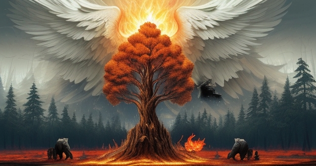 經過控制燃燒後恢復的森林