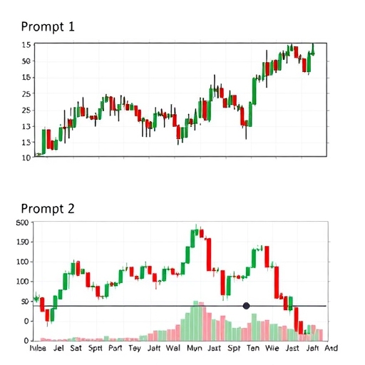 市場交易信號與交易量趨勢的藝術化表現