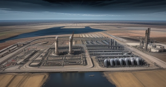 復古的石油鑽井設備圖像