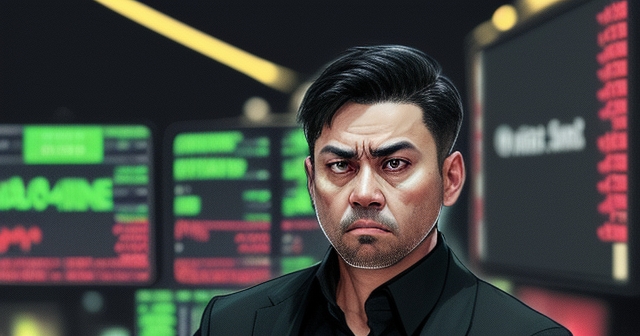 一位男子正在街頭交易股票