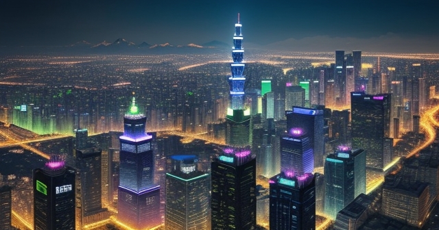 台灣加權股價指數的藝術性表現，顯示一年內的變化趨勢