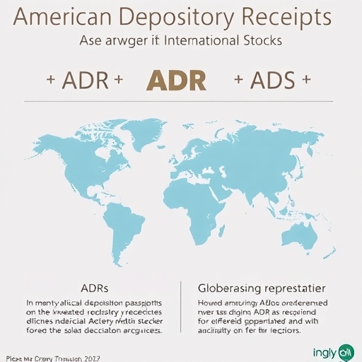 全球投資機會顯示在美國存託憑證的圖表