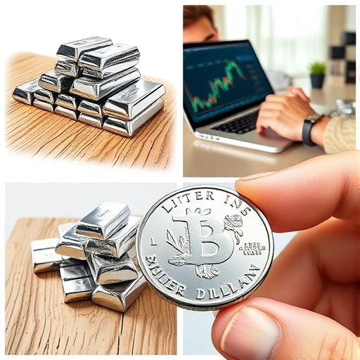 一隻手握著閃亮的白銀幣