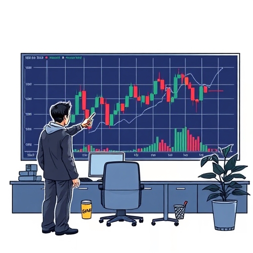 投資者正在分析股市走勢圖