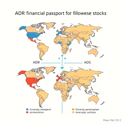美國存託股份與美國存託憑證的比較圖示