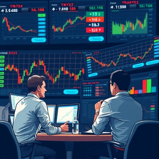 新手投資者正在分析原油期貨圖表