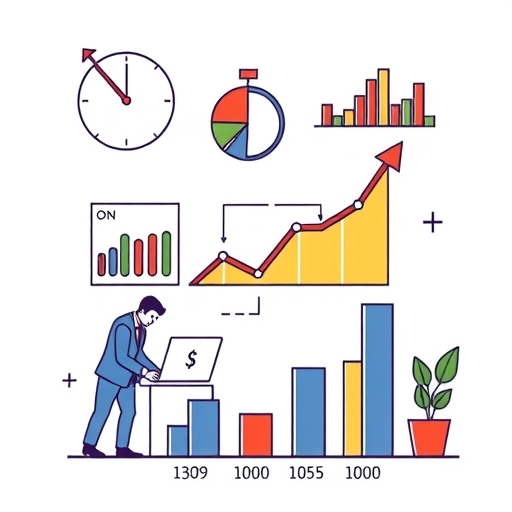 一個人在使用財務分析工具