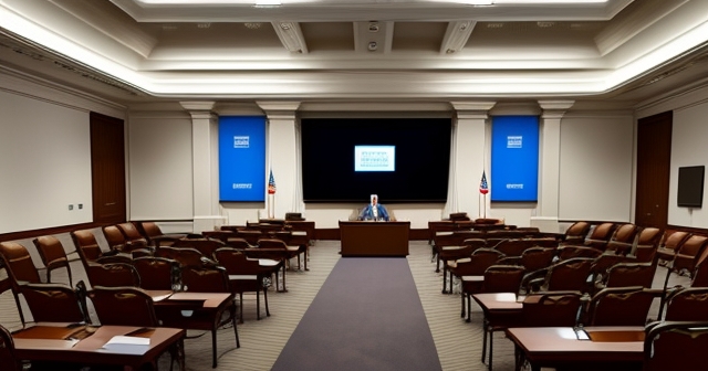 一個FOMC會議室中成員正在討論