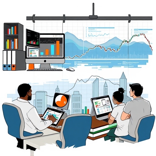一位男子正在街頭交易股票