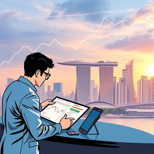 一位男子正在街頭交易股票