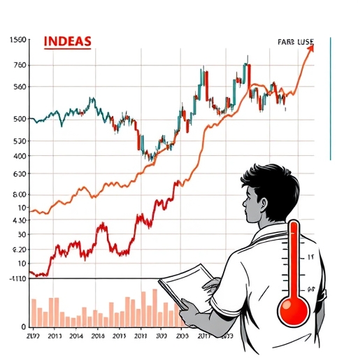 金融圖表顯示各市場指數的變化
