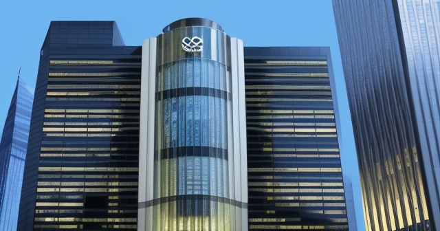 美國證券交易委員會總部大樓的現代建築插圖