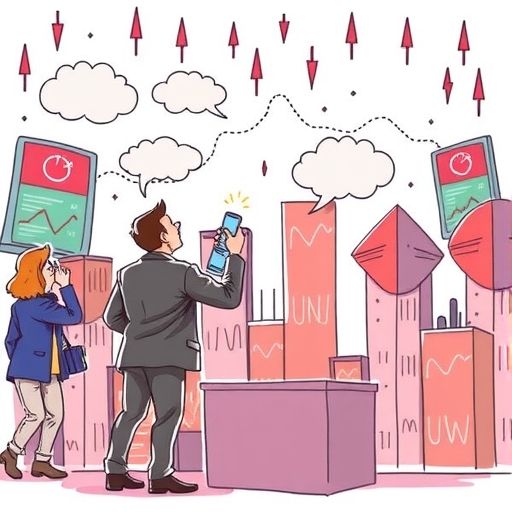 投資人在慶祝賣出股票後的愉悅情緒