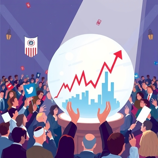 在金融環境中，民眾對選舉結果反應的場景