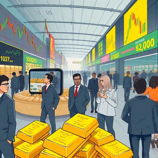 在繁忙市場中可視化黃金價格波動