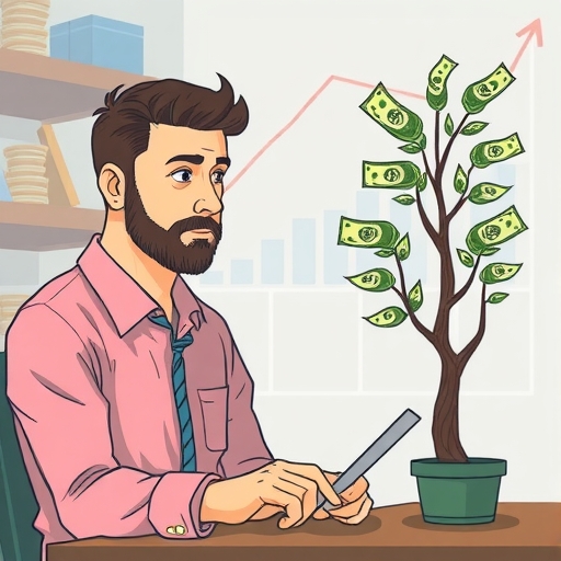 一張顯示現金流成長的財務圖表