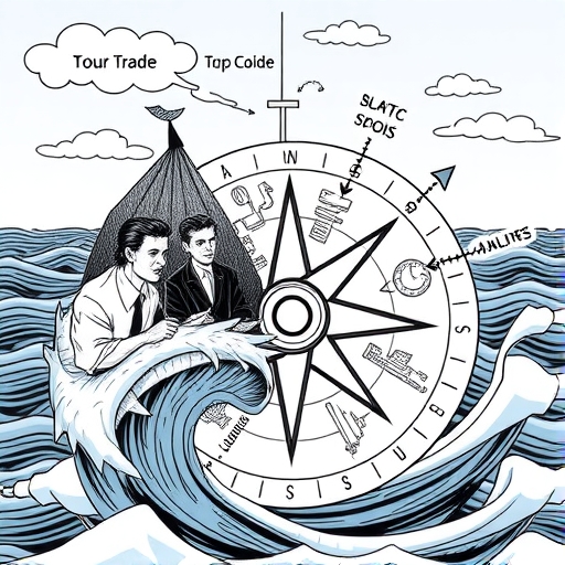 交易策略的流程圖，包含箭頭和圖表