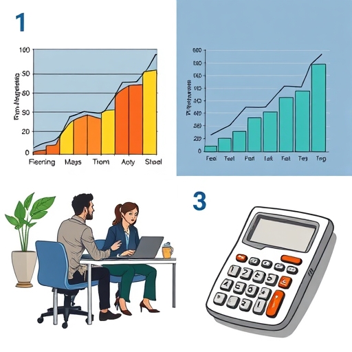 商務會議中分析公司績效的情境