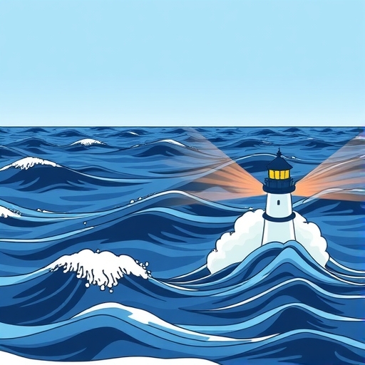 一位投資者在海浪中自信地航行，象徵成功交易