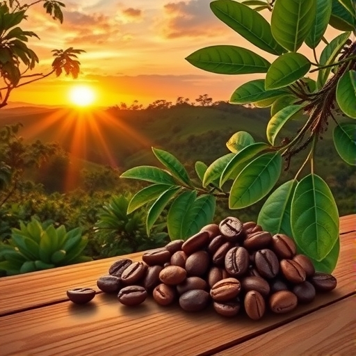 咖啡市場趨勢與波動的圖形插畫