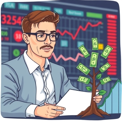 一棵長著鈔票的樹的視覺隱喻