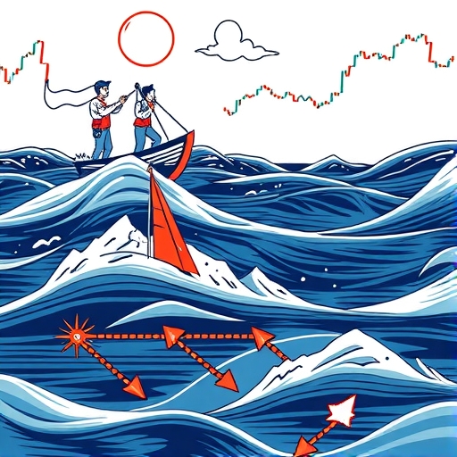 顯示帶有金融符號的指南針，象徵指引