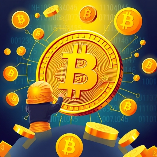 一位男子正在街頭交易比特幣