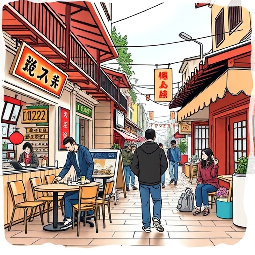 擁擠的中國市場在重新開放後的情景