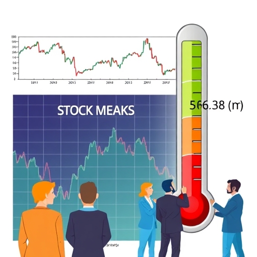 一張顯示股票市場指數走勢變化的圖表