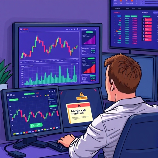 一位男子正在街頭交易股票