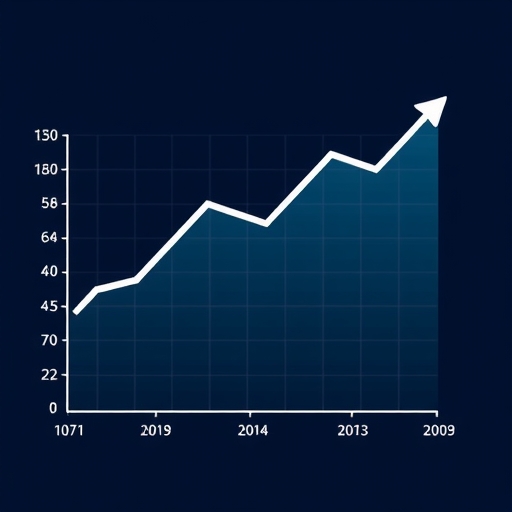 一張簡潔的圖表,表示經濟數據呈現下降趨勢。