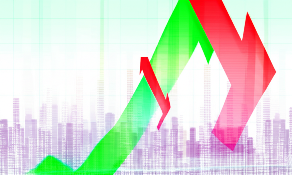 一張股票K線圖顯示『夜星型態』,暗示市場可能反轉下跌。