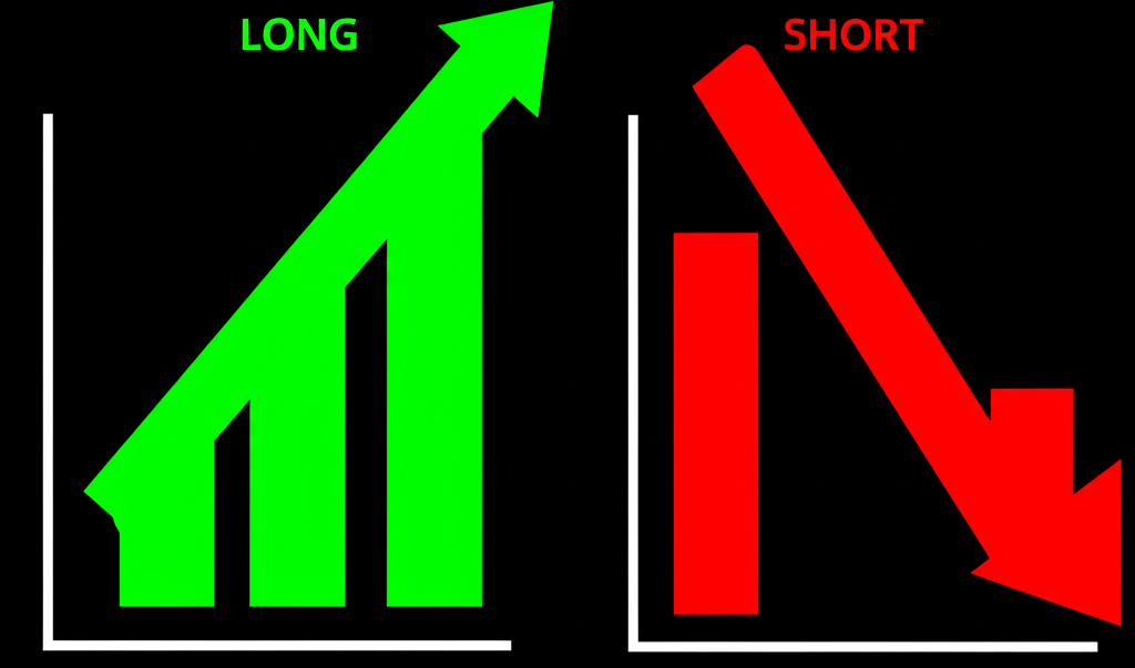一位交易員正在進行賣空操作,背景是下跌的股價圖