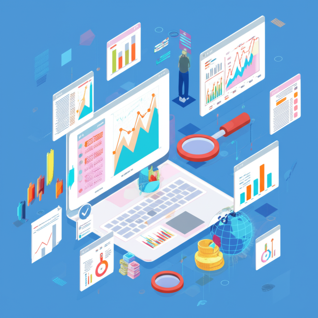 一個抽象的未來感AI交易演算法示意圖，以發光的線條和神經網路模式連接金融符號和數據點。