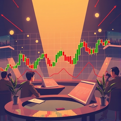一位交易員正專注於多個顯示金融數據的螢幕。