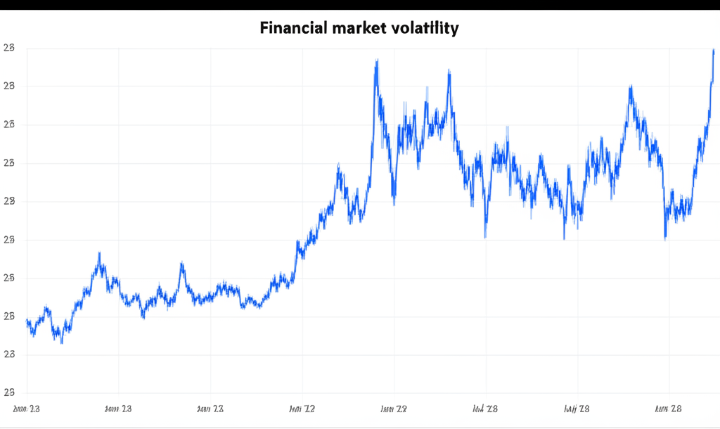 一張顯示VIX指數飆升的圖表，背景為模糊的證券交易所交易廳。