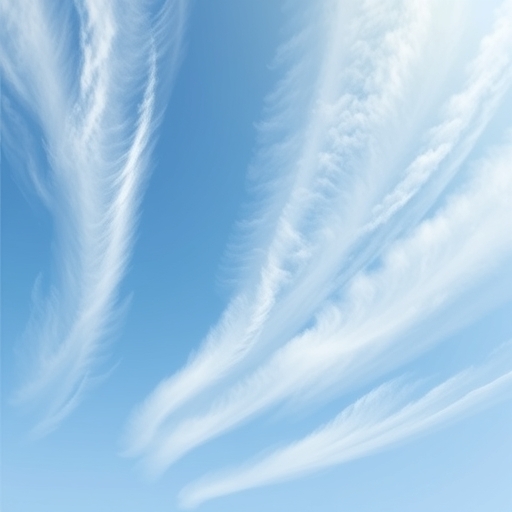 藍天中卷雲的插圖