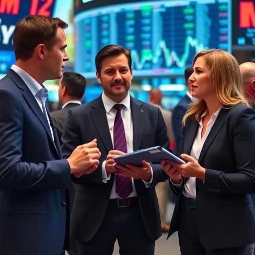 商務人士討論市場趨勢