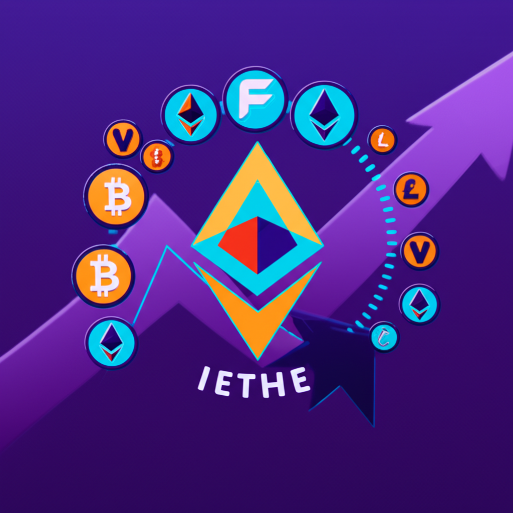 象徵市場情緒與資產溢價的動態圖形。